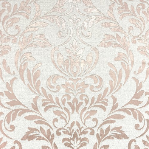 Fine decor azara damask - damask, rose