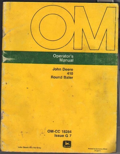 Original john deere 410 round - original, "410