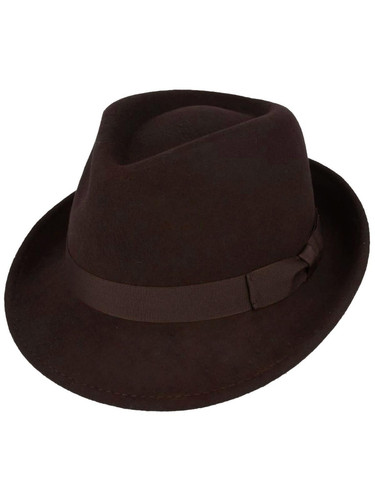 Mens trilby hat - trilby, brown