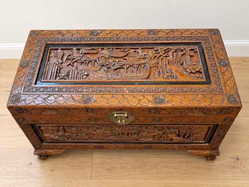Large vintage chinese carved - vintage,