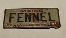 1991 Maine Vanity License