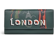 Radley ‘OUR FAVOURITE LONDON’ Cedar Green Textured Leather Large Purse BNWT