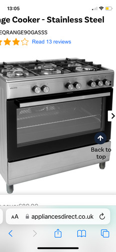 Bush dual 90cm - , cooker