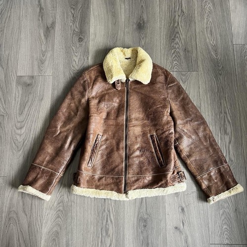 Mens vintage brown sheepskin - vintage,