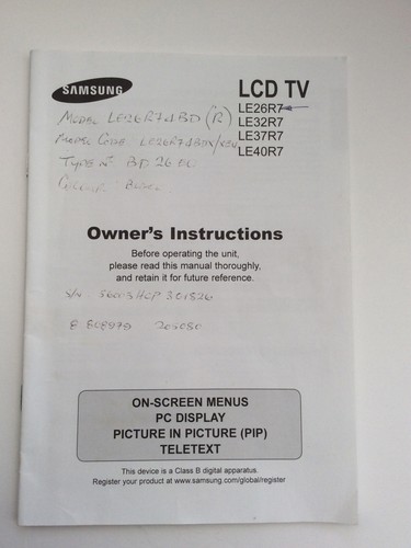 Vintage owner instruction - vintage, owner's
