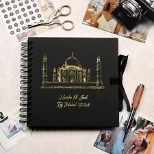 Personalised Taj Mahal Keepsake Scrapbook Photo Album Foil Print