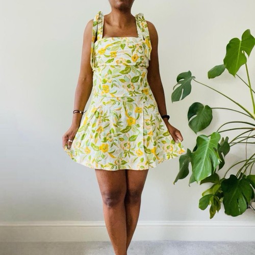 Zara green printed mini - green,