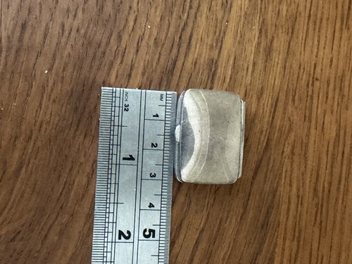 Solid silver snuff - solid, box
