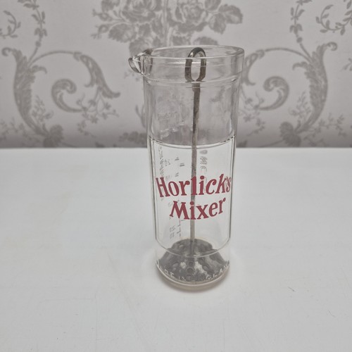 Vintage glass horlicks - horlicks, mixer