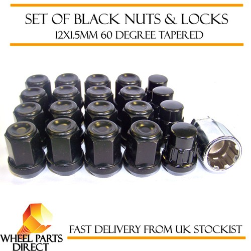 Black wheel nuts - nuts, locks