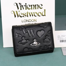 Vivienne Westwood Gamaguchi Trifold Wallet Color Black orb New Outlet item