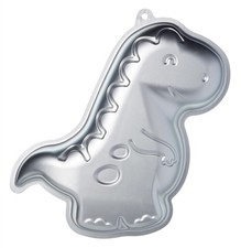 New KitchenCraft Silver Anodised Novelty Dinosaur Shaped Decorating Cake Pan