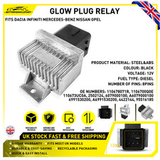 Glow Plug Heater Relay For Dacia Sandero Nissan Renault Vauxhall Opel 8200859243