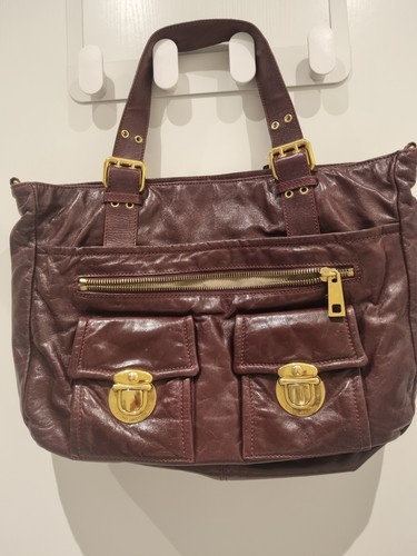 Marc jacobs burgundy leather - burgundy,
