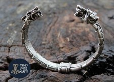Viking Arm Ring Viking Bracelet Wolf 3 Arm Ring Odin Cuff Bangle Stainless Steel