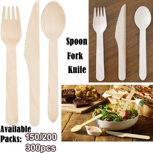 Wooden forks spoons knives - forks,, spoons,
