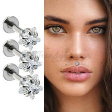 2x Star Diamond Crystal Labret
