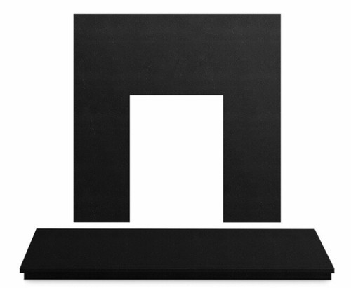 Polished granite hearth set - polished,