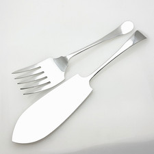 Mappin & Webb Pair Of Fish Servers - Silver Plated - Vintage