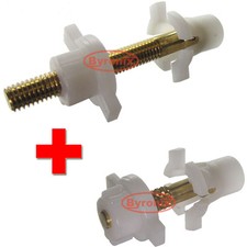 VW MK2 GOLF TRANSPORTER T25 HEADLIGHT ADJUSTING SCREW ADJUSTER CLIP SET 2 PARTS