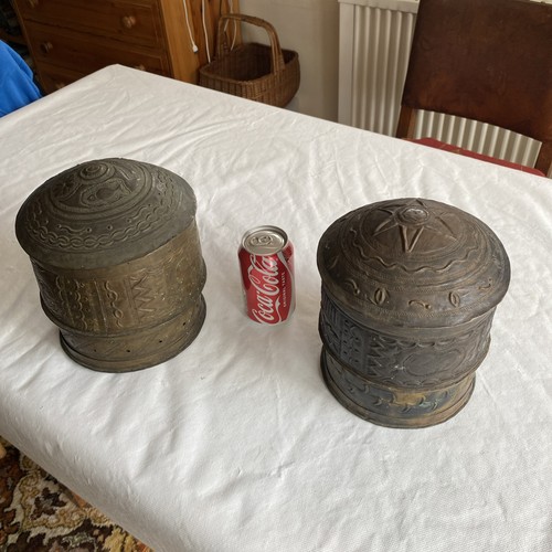Pair antique african asante - of,