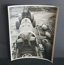 WW2 British RAF Air Ministry B/W Photo of a 12,000 Pounder Being Loaded c. 1944