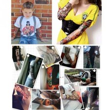 Tattoo Sleeves Mens Women Nylon Fake Temporary Tatoo Full Arm Sleeve Stocking