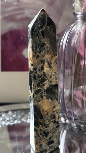 Polished black tourmaline - polished,