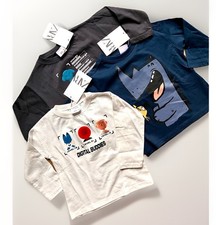 Baby Boy Bundle 9-12 Months ZARA Set Of 3 Long Sleeve Tshirts BNWT Cotton NEW