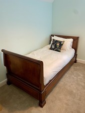 Pair of Solid Mahogany Single