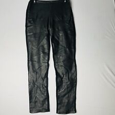 Ivan Grundahl Women's High Rise Black Leather Leggings Size 38