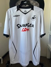 SWANSEA CITY HOME 2008 - 2009 FOOTBALL SHIRT SOCCER JERSEY UMBRO sz L