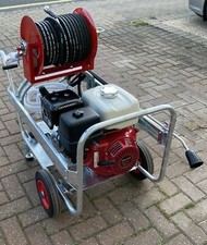 Block Paving Cleaner + Honda Petrol Pressure Washer NEW 30m Hose On Reel 200bar