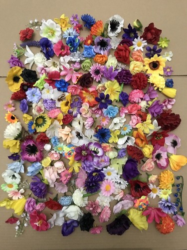 50x small flower heads - flower, joblot