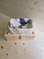 Calacatta Viola Marble Sink | Ribbed on All Sides  18 x 12 x 5 inch Vanity sink