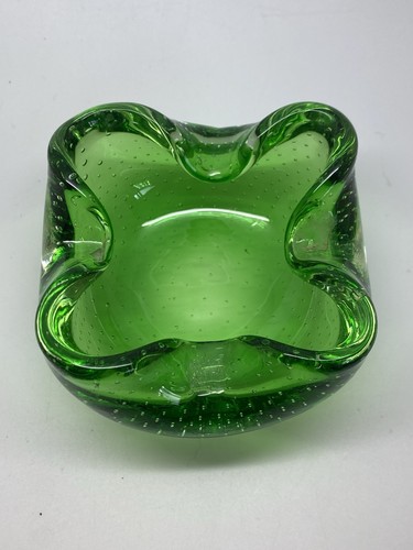 Murano ashtray vintage - vintage, green