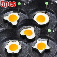 **Non Stick METAL EGG FRYING RINGS Perfect Circle Round Fried/Poach Mould.**