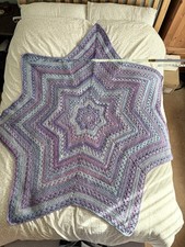 Handmade crochet star blanket - star,