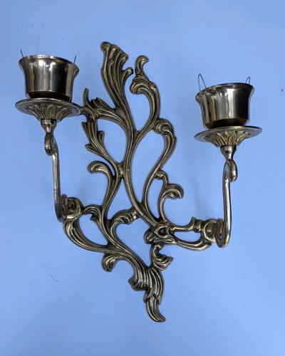 Vintage polished brass ornate - brass,