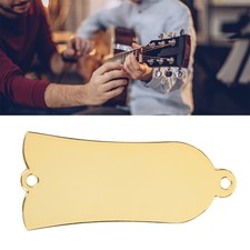 2 Holes Metal Truss Rod Cover With Screws Guitar Bass Replacement(Gold)