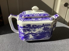 Small Willow Pattern Ringtons Teapot For 1
