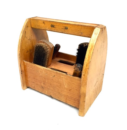 Antique wooden shoe shine - shine, box