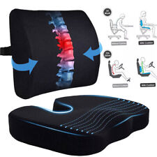 Memory Foam Seat Back Pain Support Booster Cushion Chair Car Pillow Lumbar Lower