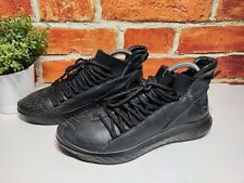 WOMENS ECCO UK 5 EU 38 BLACK LEATHER LACE UP trainers boots hiking walking