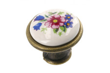 Multi coloured ceramic - , knobs