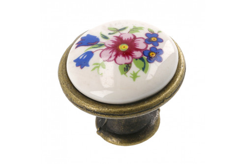 Multi coloured ceramic - , knobs