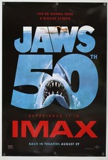 Jaws 50th Anniversary - original DS movie poster 27x40 D/S INTL IMAX 2025 Glossy