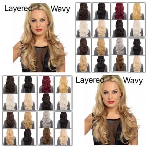 Half wig wavy long natural - half, 28"