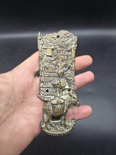 Antique cast brass door - cast,
