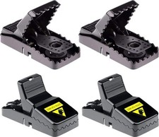 Mouse Traps Detachable Bait Cup Catcher Reusable Non Toxic Odor Durable 4 PCS